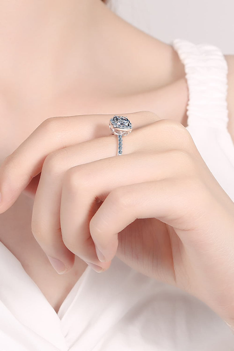 Elegant and Sparkling: 2 Carat Moissanite Square Halo Ring | Burkesgarb