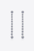 "Elegance Redefined: 1.18 Carat Moissanite Long Earrings"