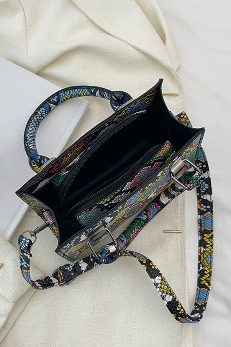 Elevate Your Style with a Leather Snakeskin Printed Handbag from Burkesgarb