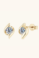 Elegance Defined: 1 Carat Moissanite Stud Earrings at Burkesgarb