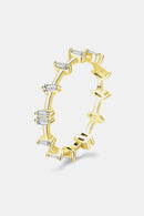 Eternal Radiance: 925 Sterling Silver Zircon Ring at Burkesgarb