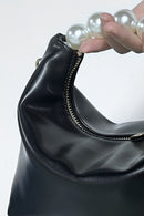 Luxurious Leather Pearl Handbag | Burkesgarb - Elegance in Every Detail