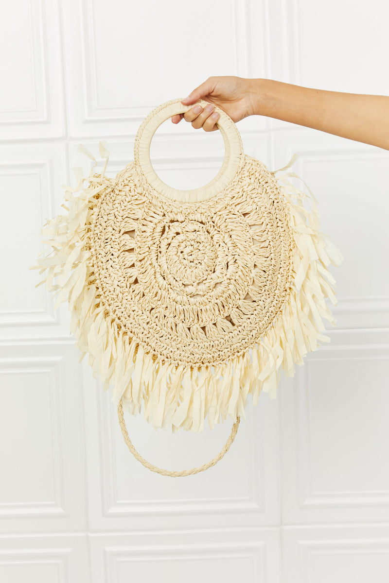 "Beachy and Chic: Paradise Straw Handbag by Burkesgarb | Stylish and Functional Women's Bag"