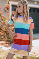 "Adorable and Trendy: Girls Side Slit Mini Dress by Burkesgarb | Stylish and Playful for Young Fashionistas"