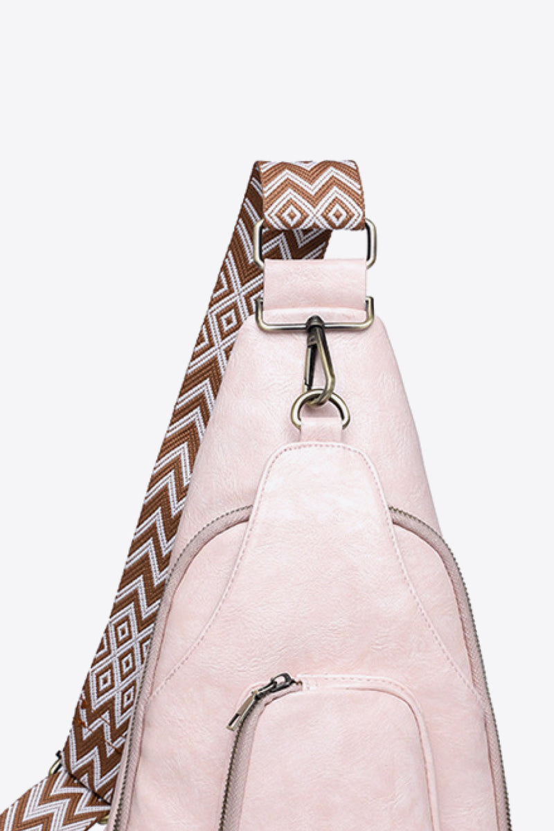 Explore in Style with the Burkesgarb Take A Trip PU Leather Sling Bag