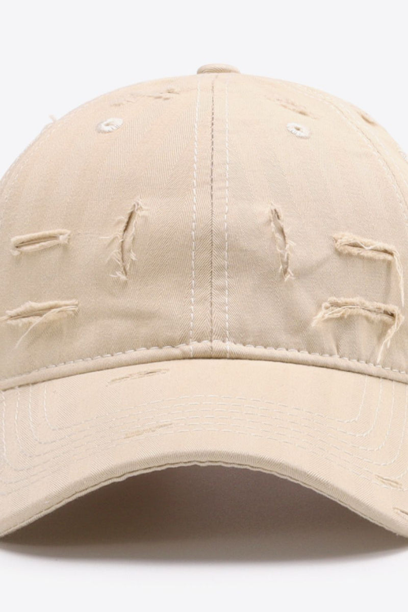 "Cool and Casual: Distressed Adjustable Baseball Cap by Burkesgarb | Trendy and Comfortable Headwear"