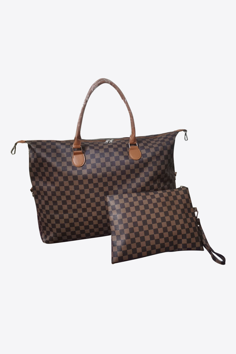 Effortless Style with the Checkered Two-Piece Bag Set at Burkesgarb