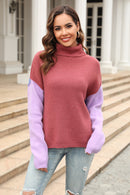 Stay Warm and Stylish with the Turtleneck Slit Sweater at Burkesgarb