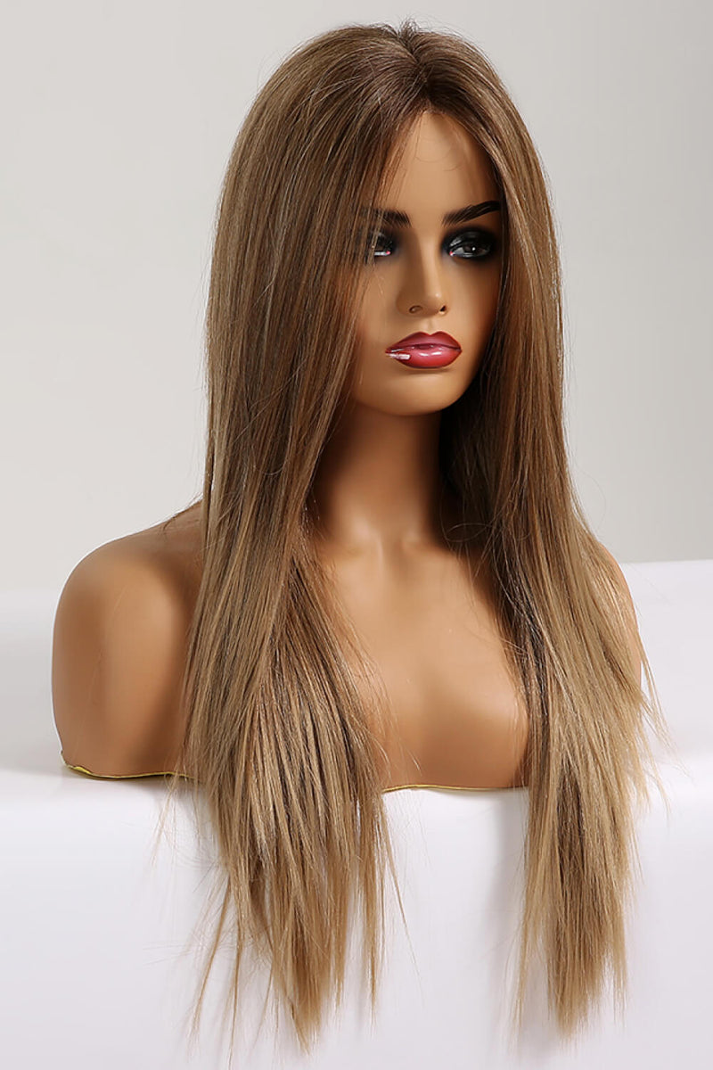 Effortless Elegance: 13*2" Lace Front Synthetic Wig, Long Straight 26'' Length, 150% Density