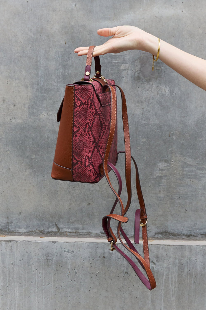 Elevate Your Style with the Nicole Lee USA Python 3-Piece Bag Set at Burkesgarb