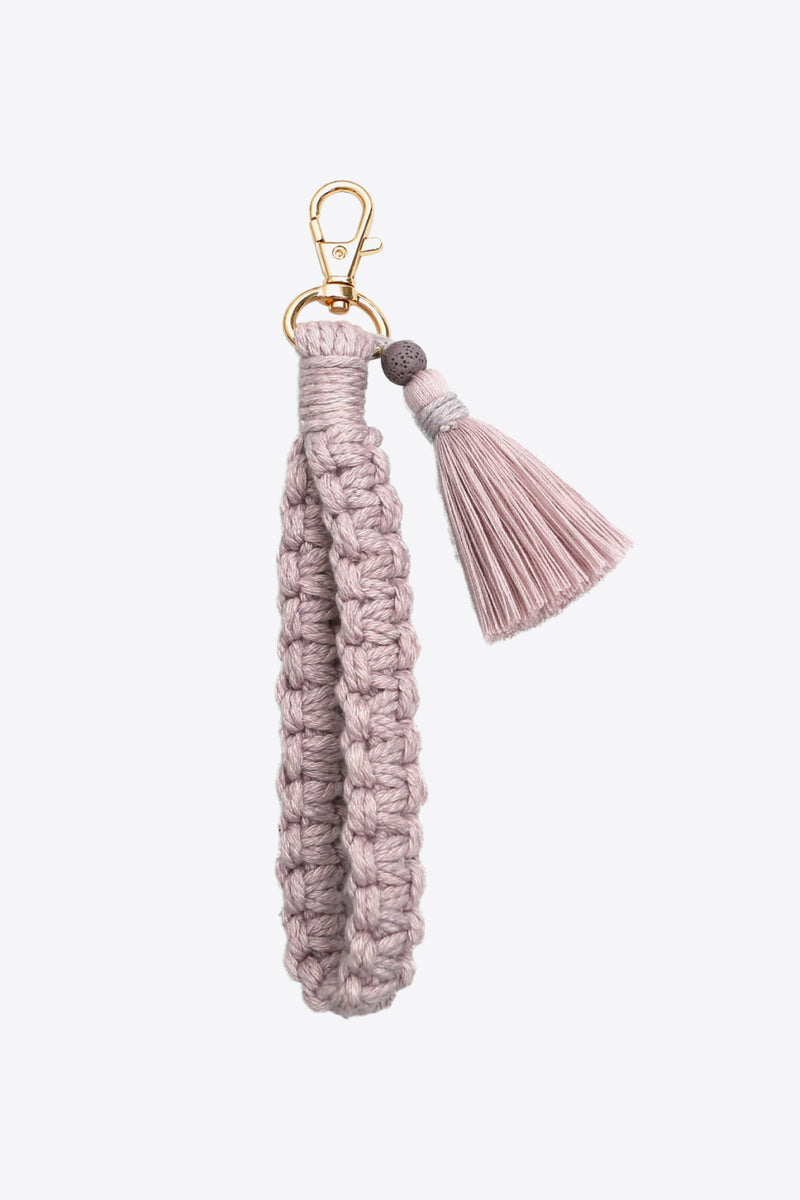 Stay Organized and Stylish: Wristlet Keychain with Tassel by Burkesgarb