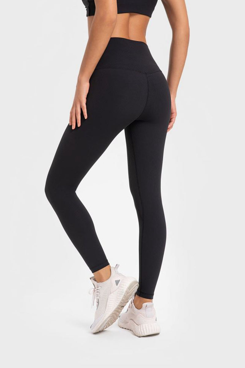 Flexibility and Comfort Meet in Highly Stretchy Wide Waistband Yoga Leggings | Burkesgarb