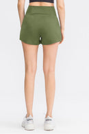 Functional and Stylish: Wide Waistband Sports Shorts with Pockets at Burkesgarb