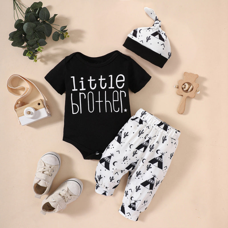 "Adorable and Coordinated: Baby Graphic Bodysuit and Joggers Set - Shop Now!"