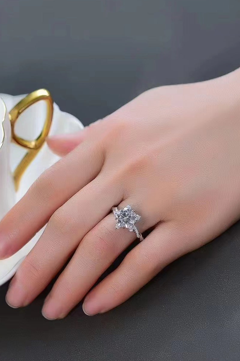 Elegance Redefined: 3 Carat Moissanite Twisted Ring at Burkesgarb