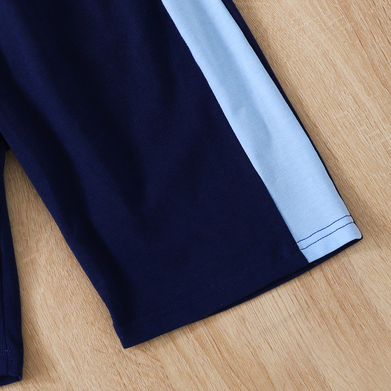Classic and Stylish: Kids Dark Navy Polo Shirt and Shorts Set at Burkesgarb