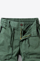 "Casual and Functional: Drawstring Cargo Shorts by Burkesgarb | Trendy and Comfortable Bottoms"