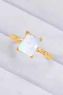 Radiant Elegance: Square Moonstone Ring at Burkesgarb