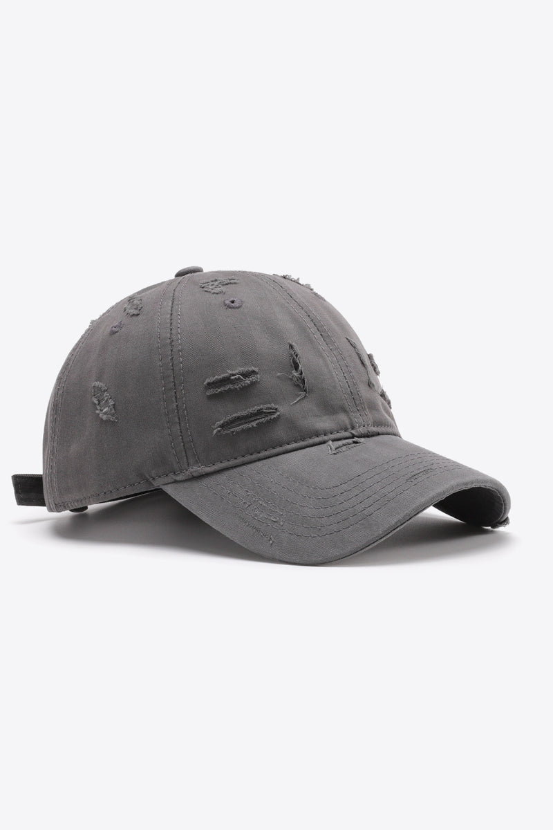 "Cool and Casual: Distressed Adjustable Baseball Cap by Burkesgarb | Trendy and Comfortable Headwear"