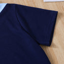 Classic and Stylish: Kids Dark Navy Polo Shirt and Shorts Set at Burkesgarb