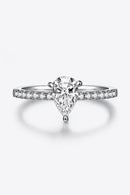 Radiant Elegance: 1 Carat Moissanite Side Stone Ring at Burkesgarb