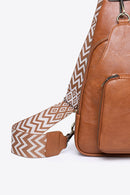 Explore in Style with the Burkesgarb Take A Trip PU Leather Sling Bag