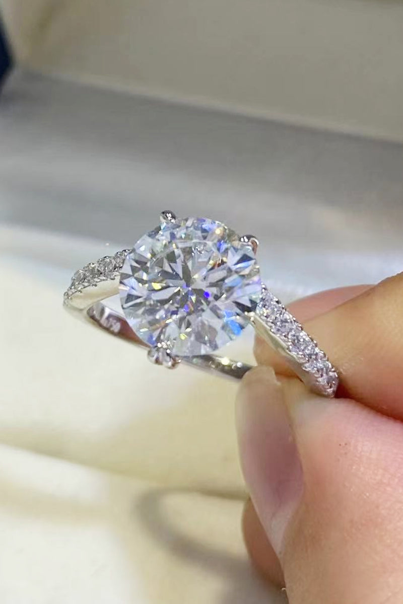 "Sparkle and Elegance: 3 Carat Moissanite 925 Sterling Silver Ring by Burkesgarb"