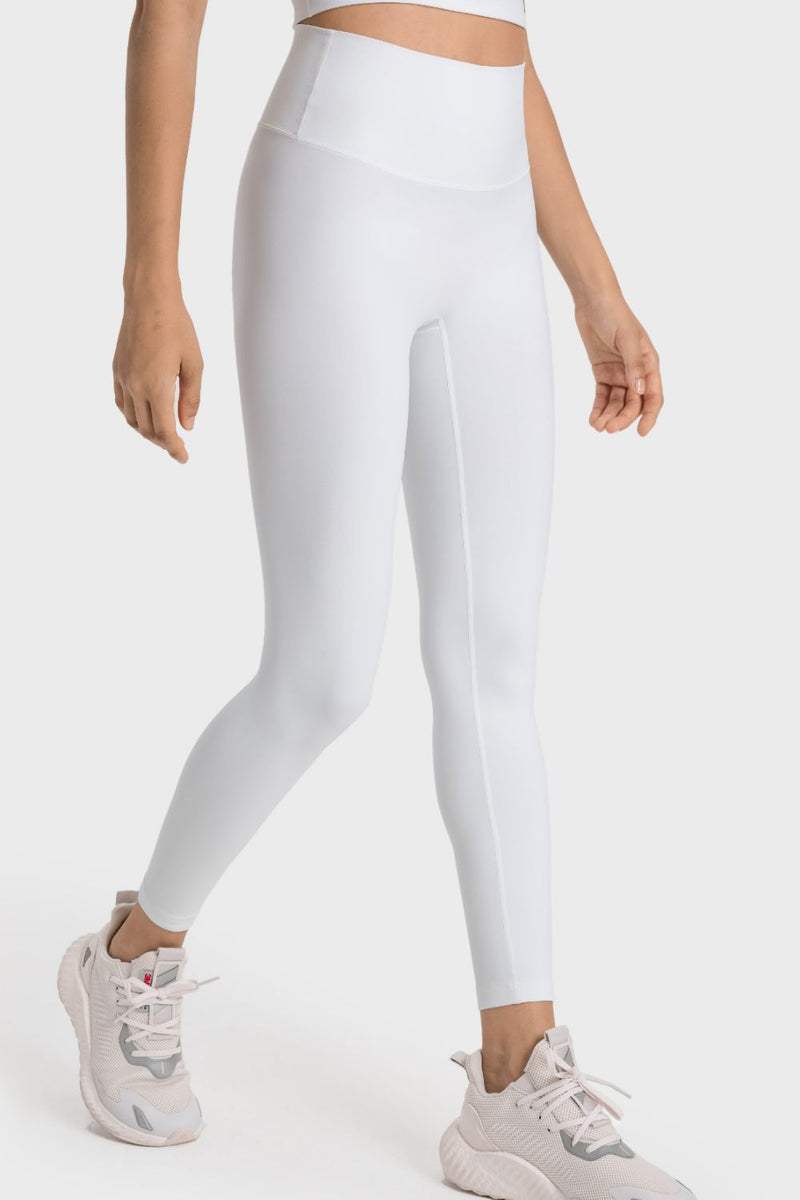 Experience Comfort and Style with High-Rise Wide Waistband Yoga Leggings at Burkesgarb