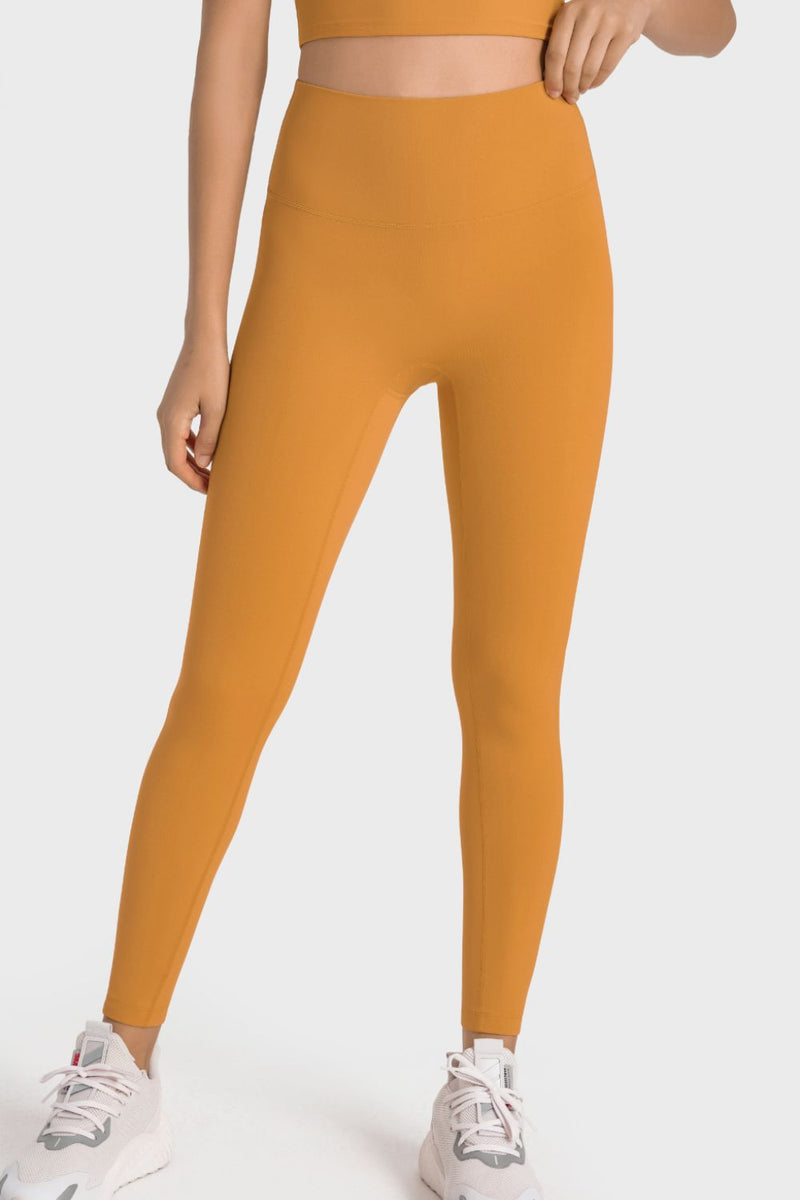 Experience Comfort and Style with High-Rise Wide Waistband Yoga Leggings at Burkesgarb