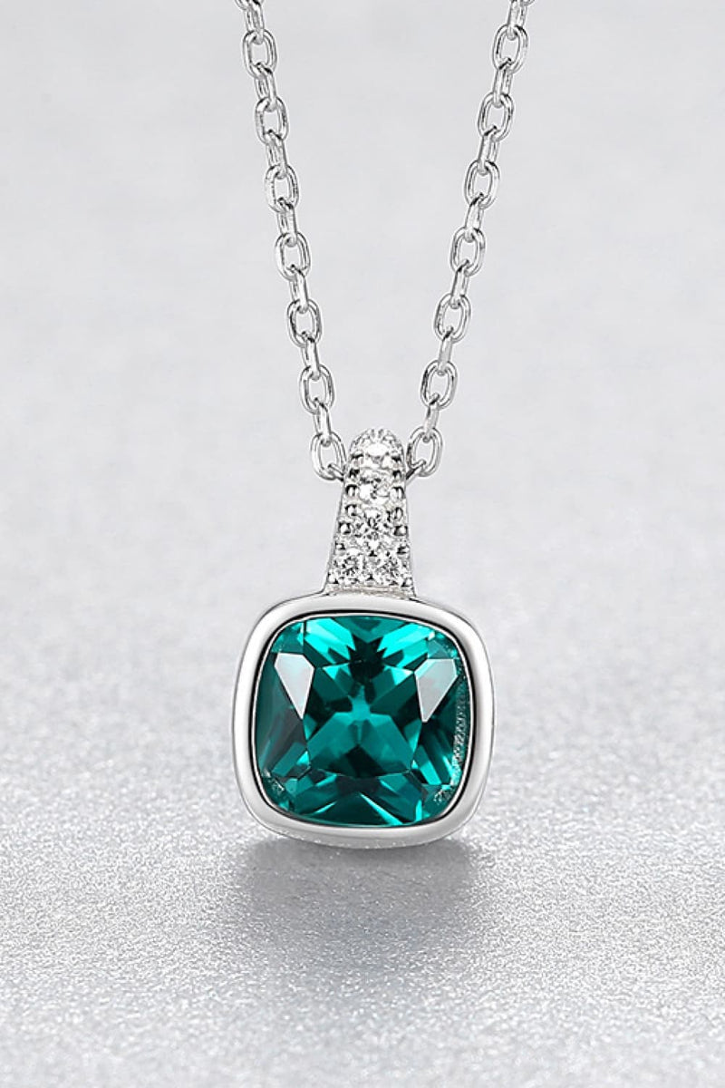 Add a Touch of Glamour with Burkesgarb Zircon Pendant 925 Sterling Silver Necklace