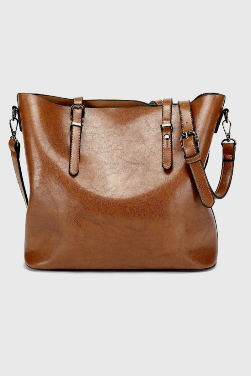 Chic PU Leather Tote Bag | Burkesgarb - Your Stylish Everyday Companion