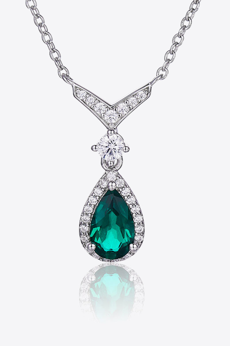 Unveiling the Unparalleled Beauty: Lab-Grown Emerald Rectangle Pendant Necklace by Burkesgarb