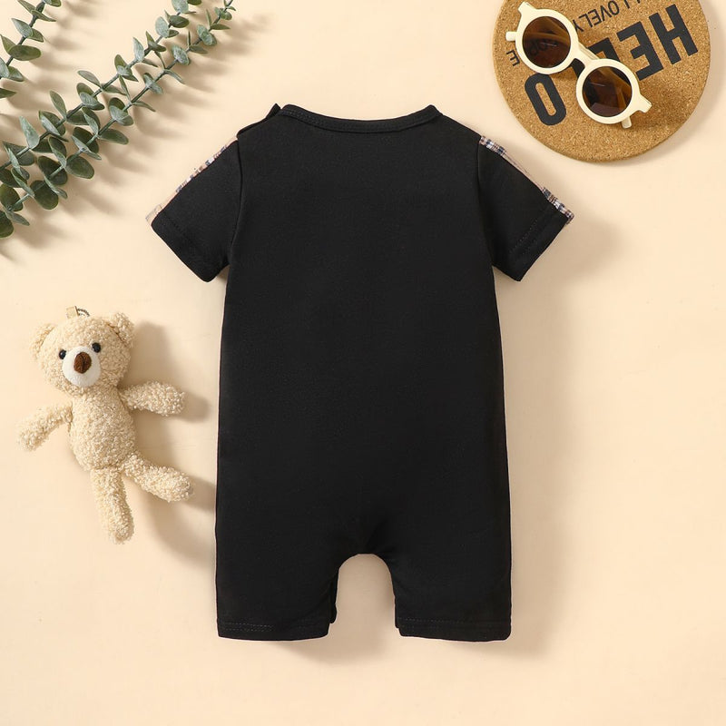 Adorable Confidence: Baby MINI BOSS Short Sleeve Romper at Burkesgarb