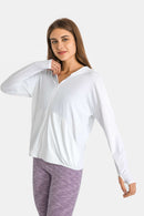 Stay Cozy and Stylish with the Zip Up Dropped Shoulder Hooded Sports Jacket at Burkesgarb