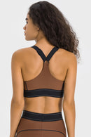 Stay Supported and Stylish with our Contrast Sports Bra | Burkesgarb