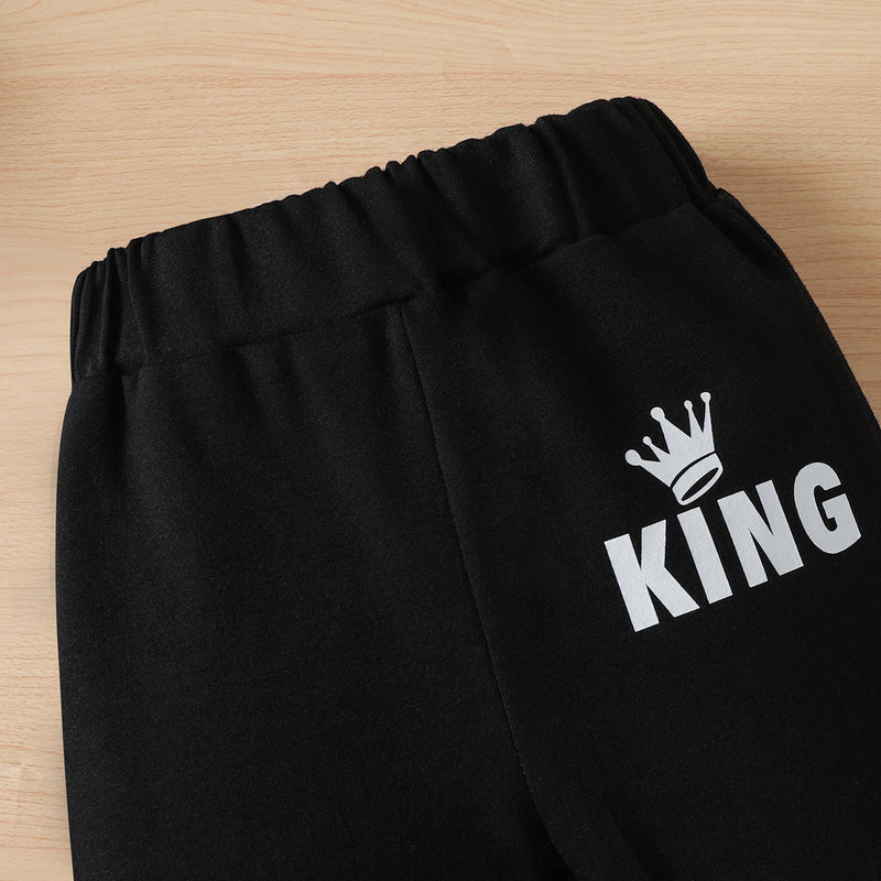 Discover Royalty: King Graphic Tee and Pants Set at Burkesgarb