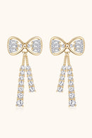 Elegant Sparkle: 1.12 Carat Moissanite Bow Earrings at Burkesgarb