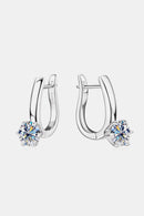 "Burkesgarb Sparkling Brilliance: 2 Carat Moissanite Sterling Silver Earrings"