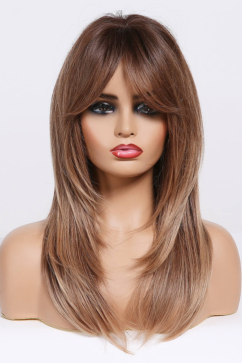 Effortlessly Glamorous: Mid-Length Wave Synthetic Wigs 24'' at Burkesgarb