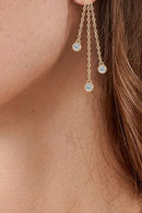 "Radiant Elegance: 1.2 Carat Moissanite Layered Chain Earrings"