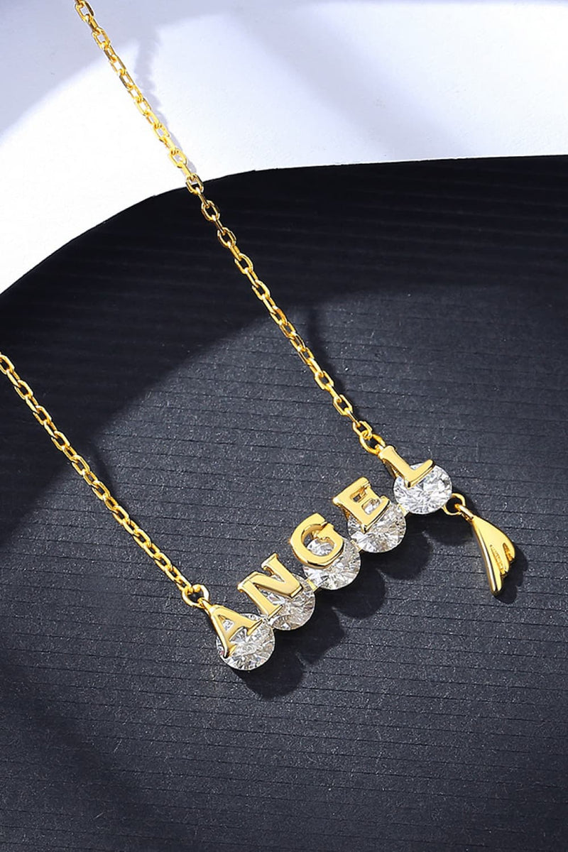 "Radiate Elegance with the ANGEL Zircon 925 Sterling Silver Necklace by Burkesgarb"