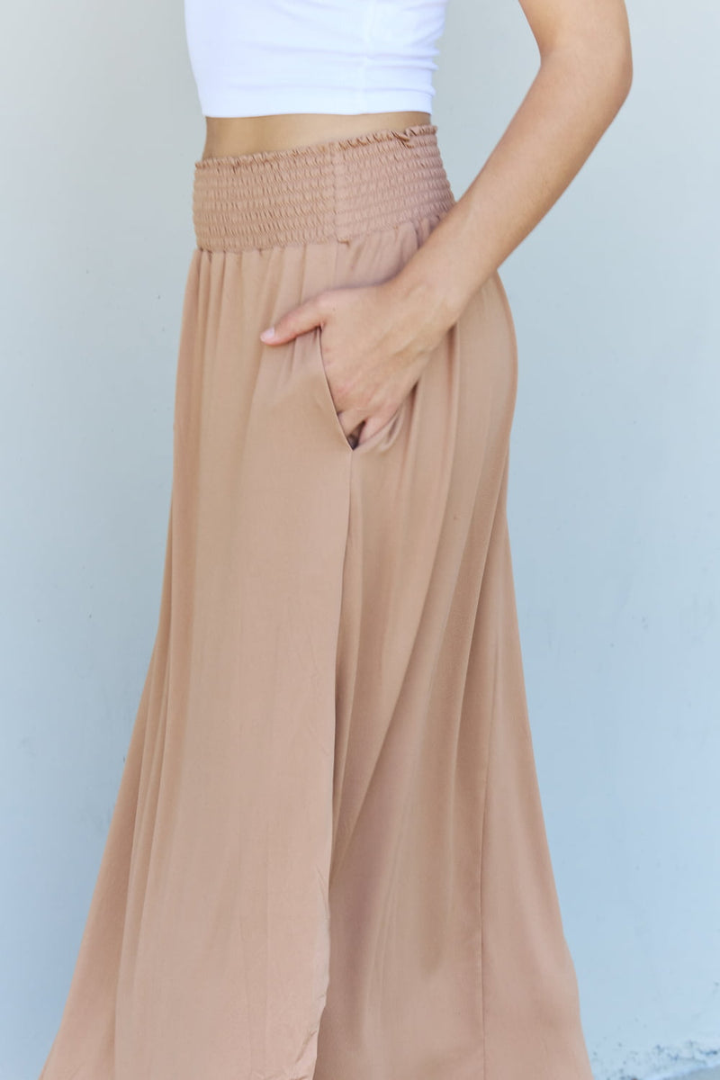 "Effortless Elegance: Tan Maxi Skirt by Burkesgarb | Stylish and Versatile Women's Bottom"