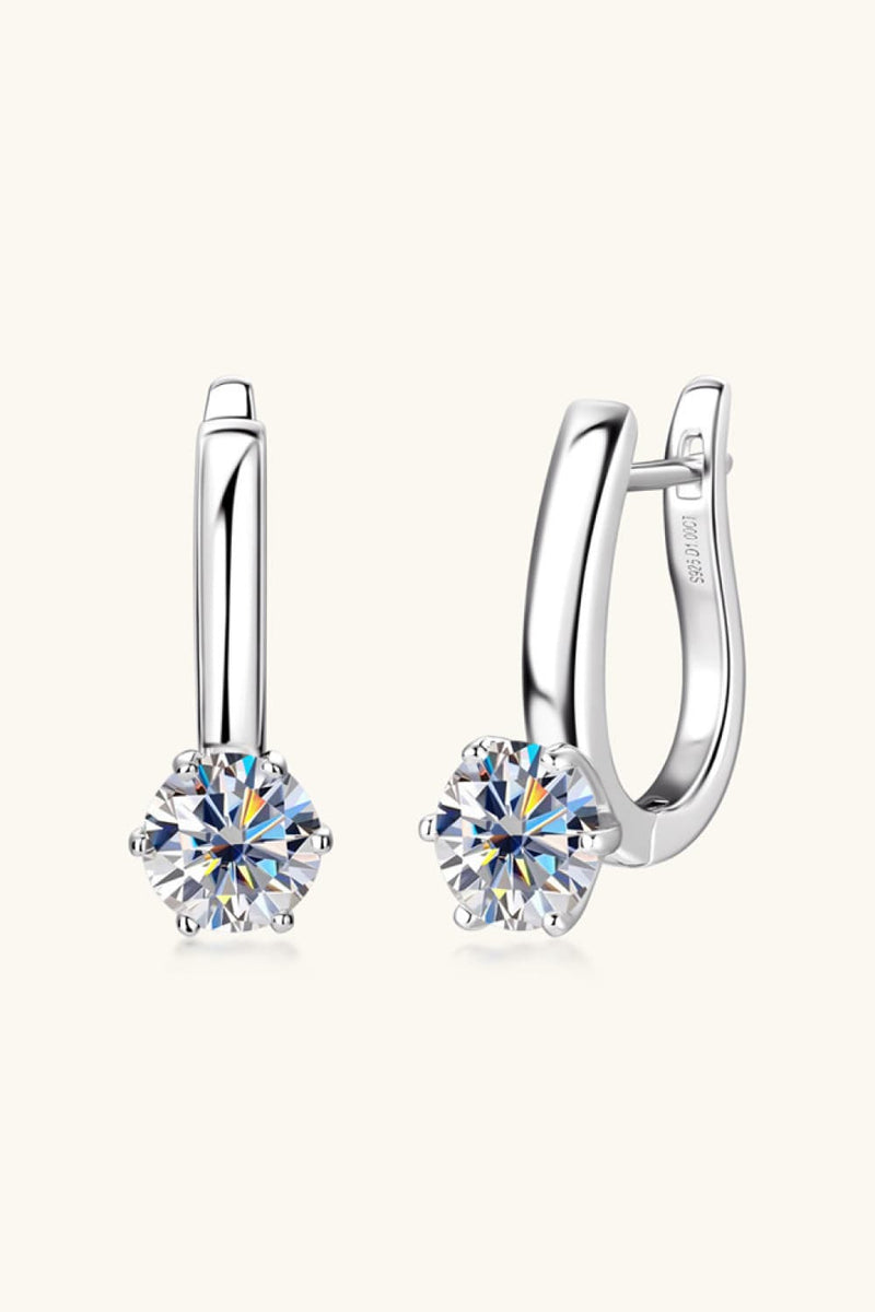 "Burkesgarb Sparkling Brilliance: 2 Carat Moissanite Sterling Silver Earrings"