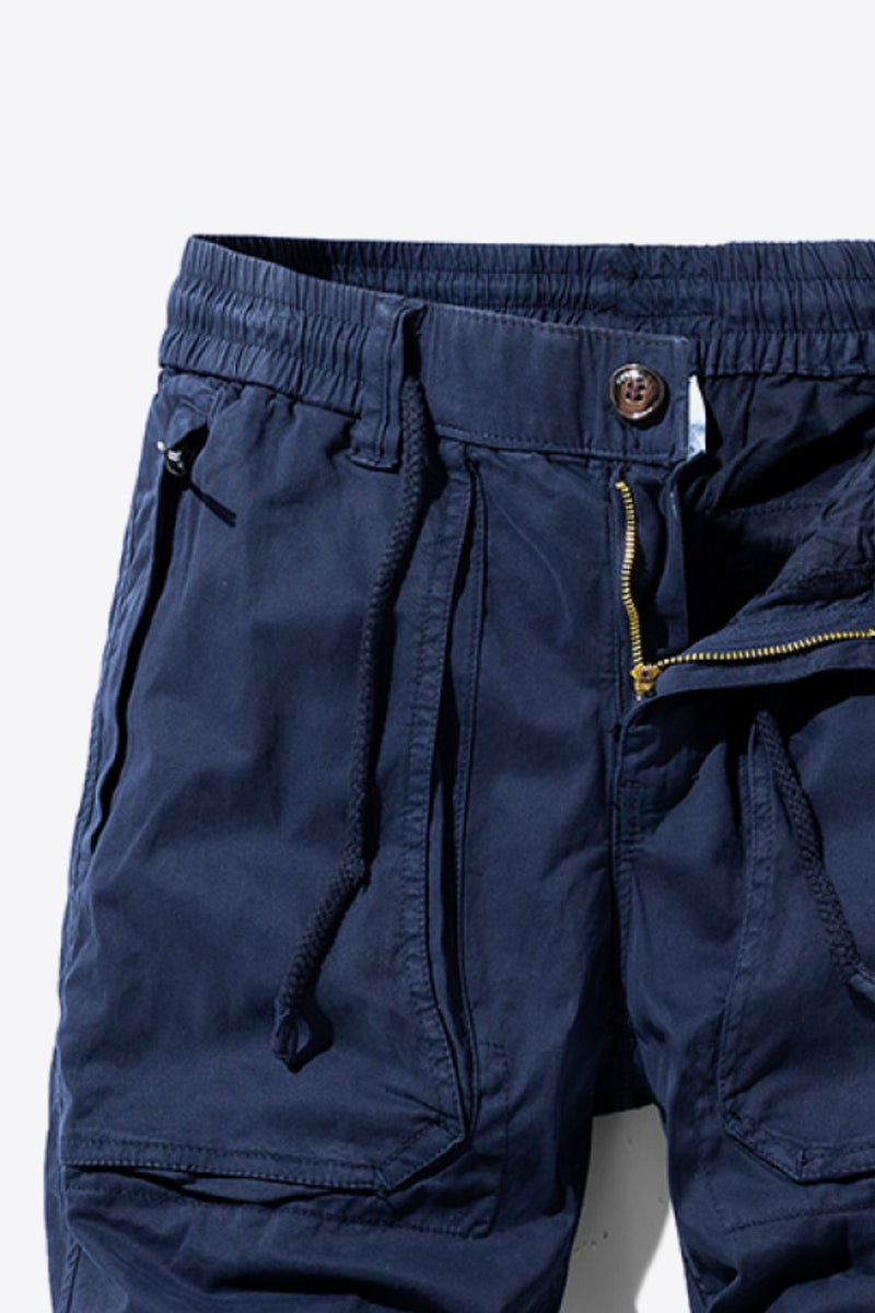 "Casual and Functional: Drawstring Cargo Shorts by Burkesgarb | Trendy and Comfortable Bottoms"