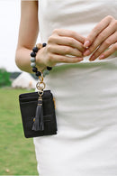 "Stay Stylish and Organized with the Beaded Bracelet Keychain with Wallet by Burkesgarb"