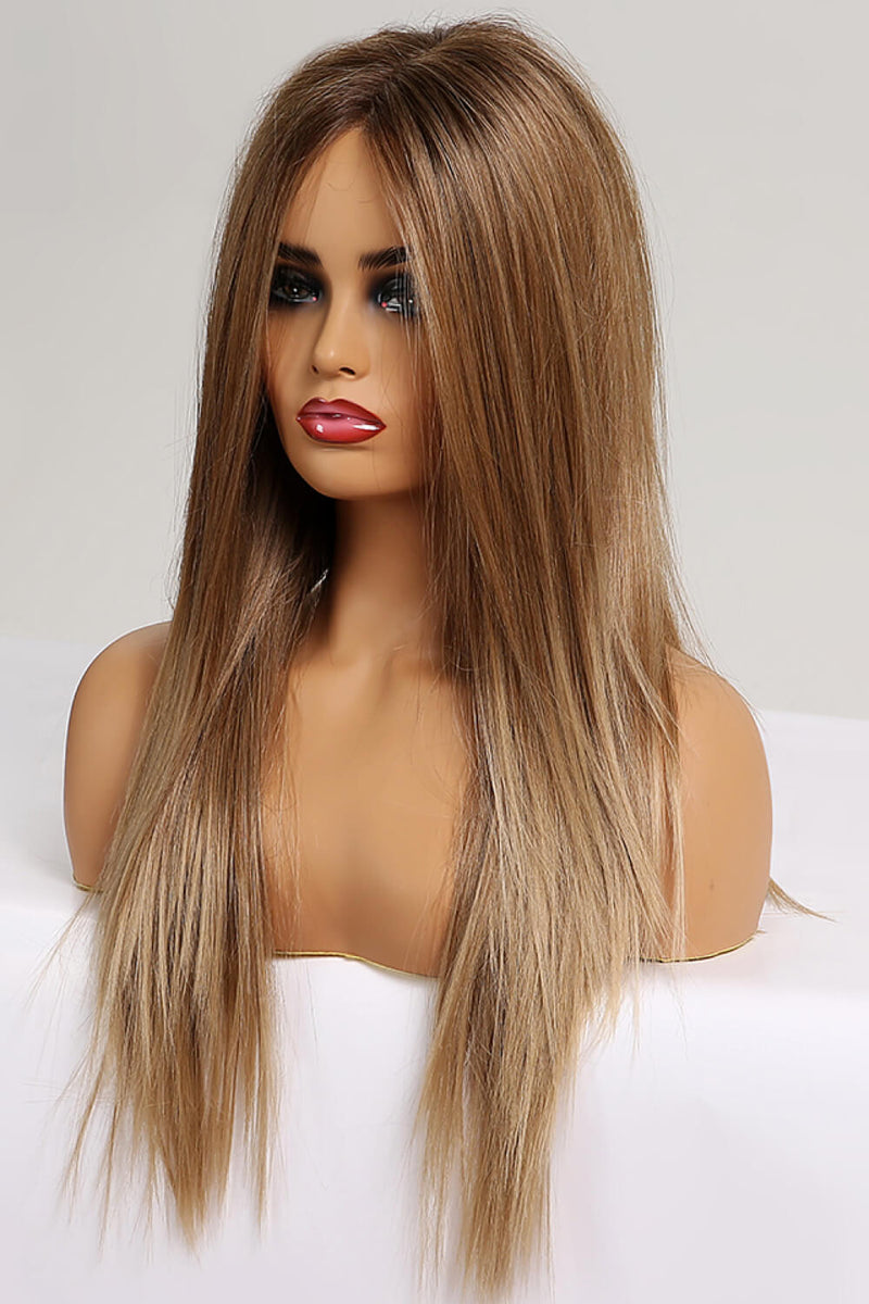 Effortless Elegance: 13*2" Lace Front Synthetic Wig, Long Straight 26'' Length, 150% Density