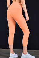 Effortless Comfort: Elastic Waistband Cropped Yoga Leggings at Burkesgarb