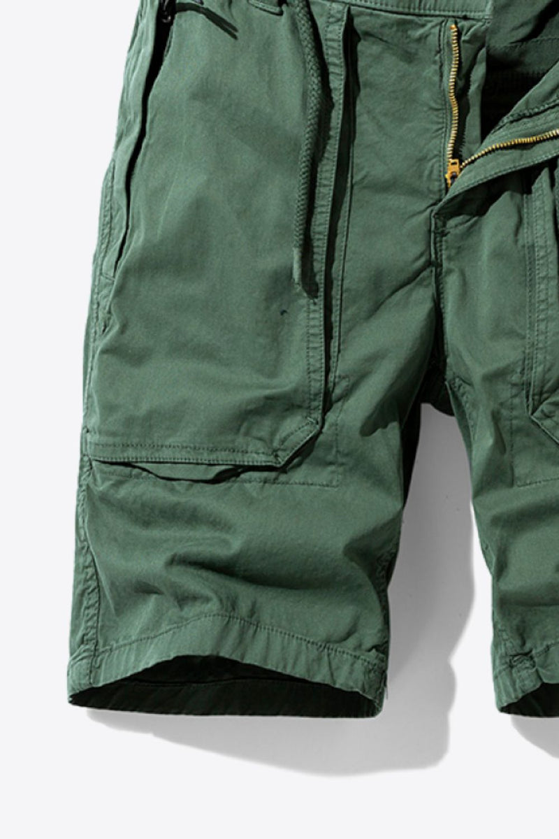 "Casual and Functional: Drawstring Cargo Shorts by Burkesgarb | Trendy and Comfortable Bottoms"