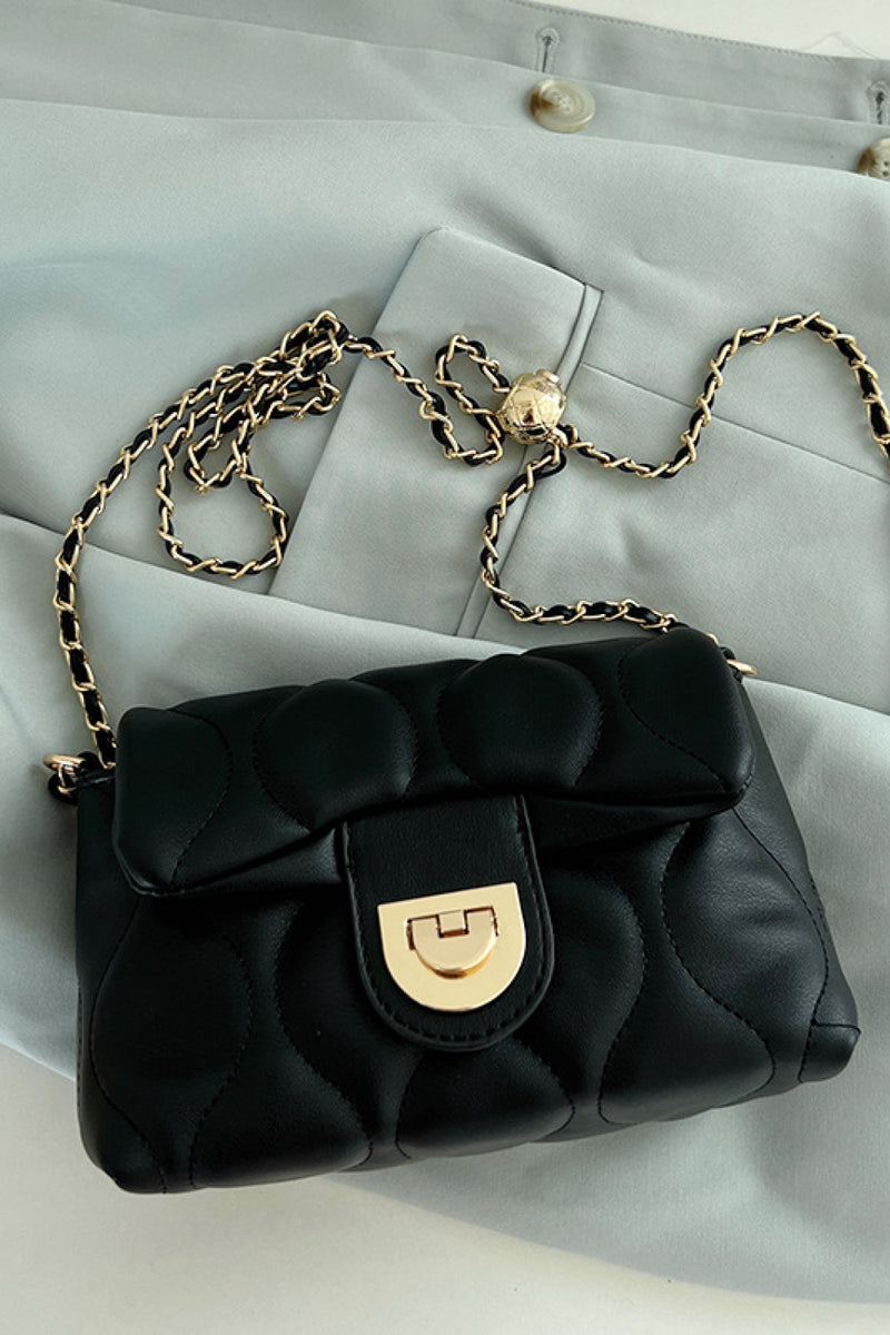 Elevate Your Style with the Leather Adjustable Chain Crossbody Bag at Burkesgarb