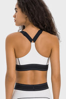 Stay Supported and Stylish with our Contrast Sports Bra | Burkesgarb